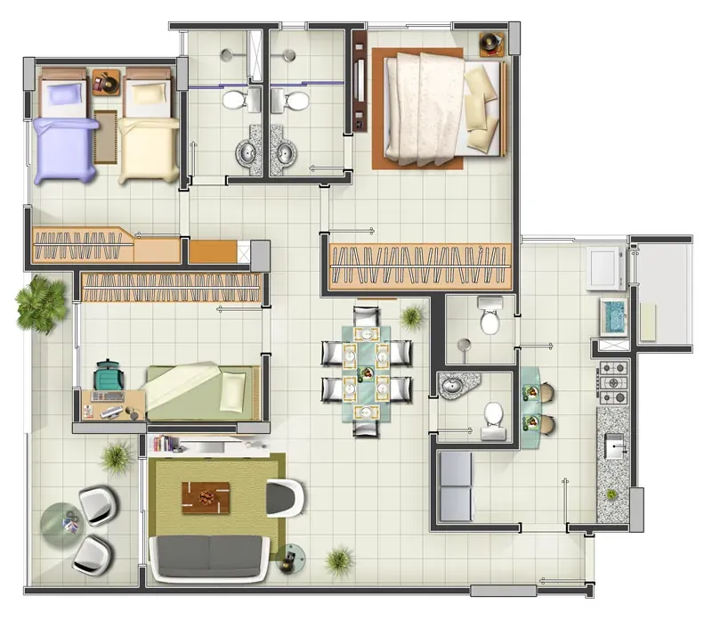 LAYOUT qtos suite e living ampliado — foto 22 de 27